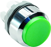 Кнопка зелёная выступающая подсветки без фиксации ( только корпус ) тип MP3-20G