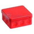 Коробка разветвительная квадратная 86х86х39мм, IP55, красная
