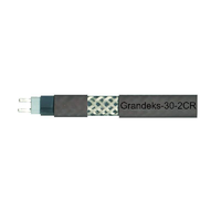 Саморегулирующийся экранируемый греющий кабель Grandeks-30-2CR, 220 В,30 Вт/м,цвет коричневый с УФ защитой