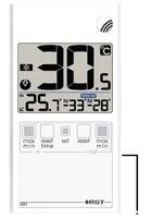 Термометр оконный в ультратонком (7мм) корпусе, дом/улица, цвет белый