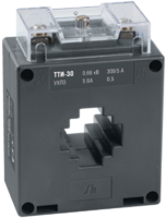 Трансформатор тока 300/5А 5ВА кл.0,5 под шину разм. до 30х10(30х10)мм под диам.кабеля 20 мм серия ТТИ- 30