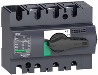 Выключатель-разъединитель 3П 100А с чёрной ручкой INTERPACT INS100